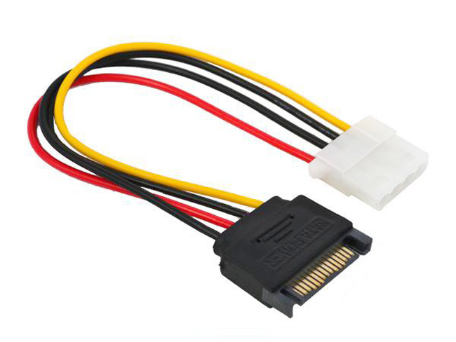 C&#225;p nguồn SATA 15pin to IDE 12V 4pin HK